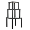 Nest of 3 Coffee Table Side Nested Table Living Room Furniture Black
