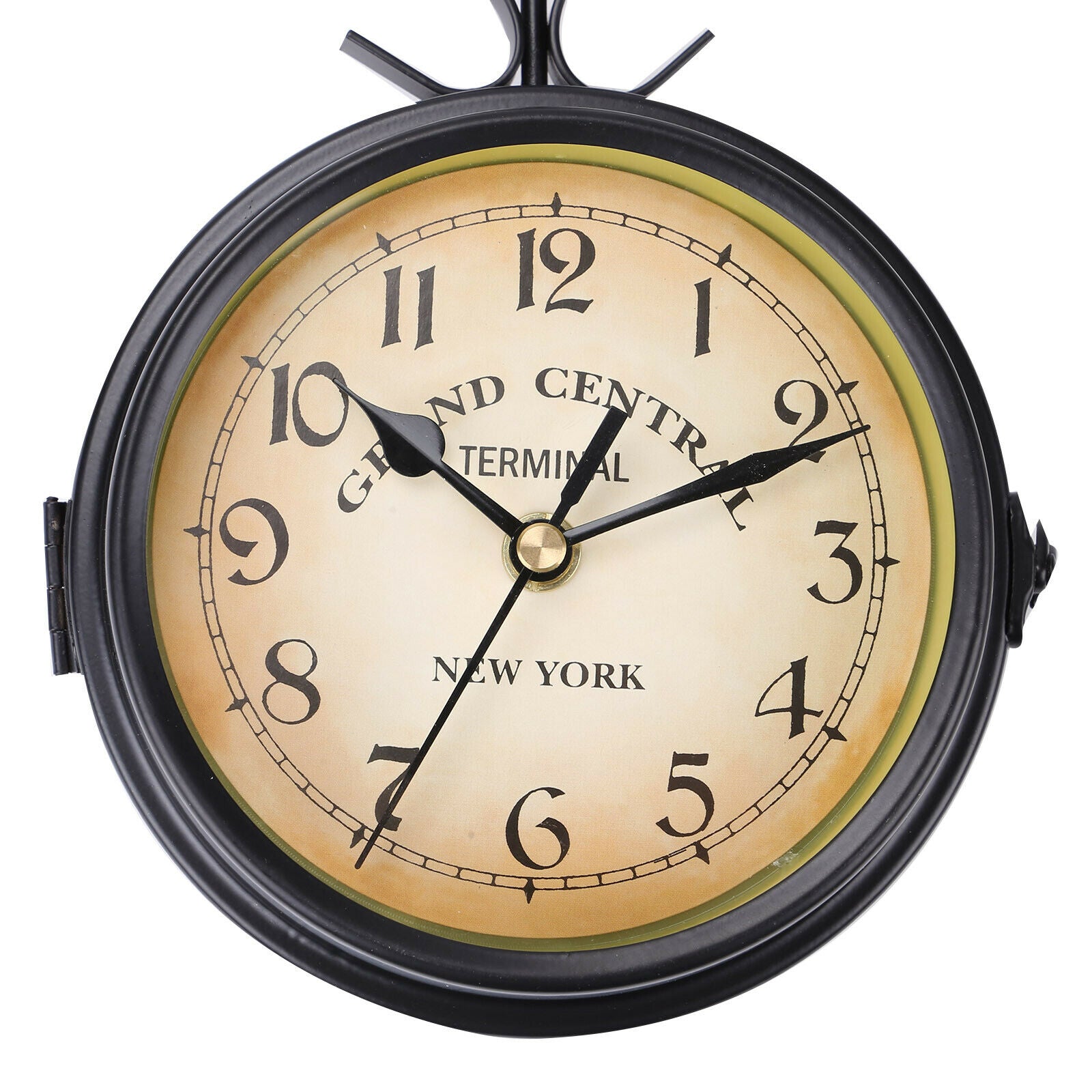 Classic Double-sided Outdoor Garden Paddington Station Wall Clock Iron Frame