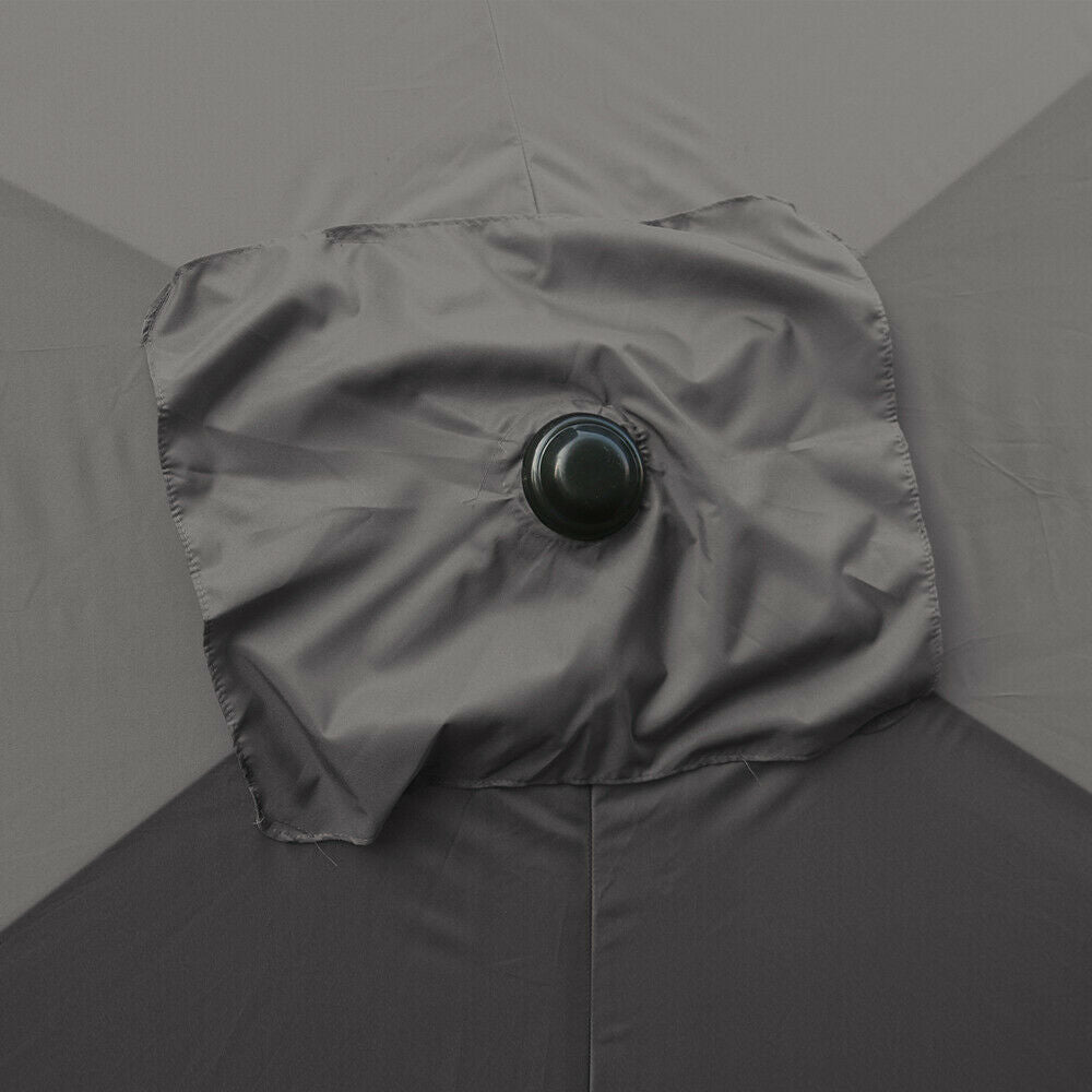2x3M Outdoor Parasol Patio Sun Shade Garden Umbrella Crank Rectangular Grey