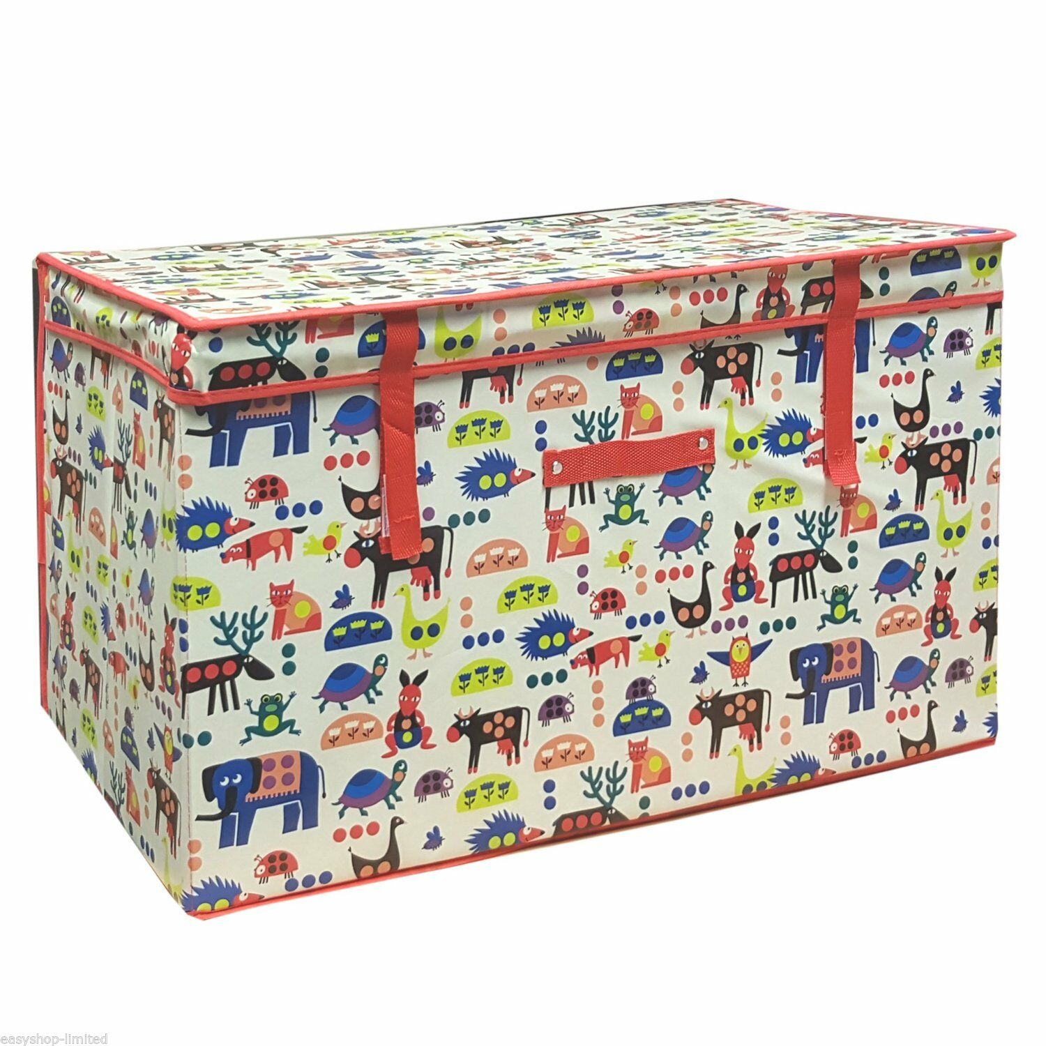 LARGE TOY BOX KIDS BOYS GIRLS STORAGE SEAT STOOL BOOKS CLOTHES CHEST CHILDREN