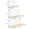 Industrial Wall Mounted Metal Wire Shelf Unit Floating Shelves Wood Storage Rack
