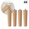 4 x Wooden Table Legs Tapered Pine Beech Ash Table Chair Stool Chest Sofa 4 Size