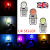 2X T10 194 168 501 W5W COB 8 SMD LED Canbus Silica Bright License Light Bulb