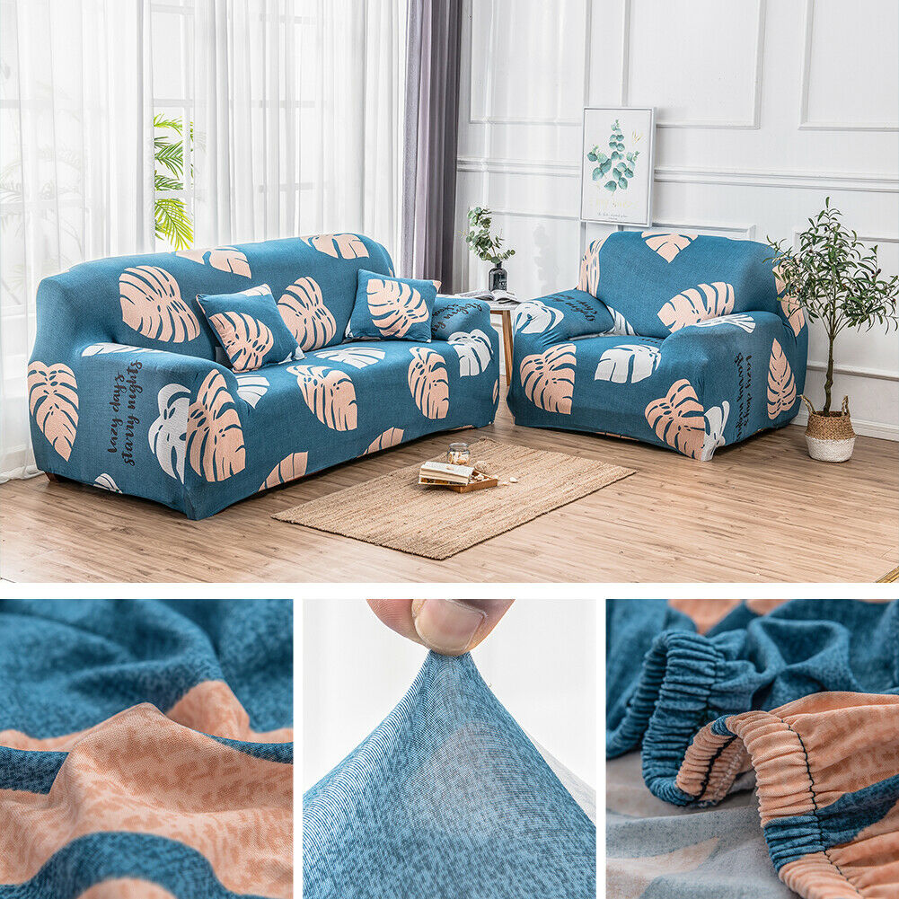 1/2/3 Seater Elastic Floral Sofa Covers Slipcover Settee Stretch Couch Protector