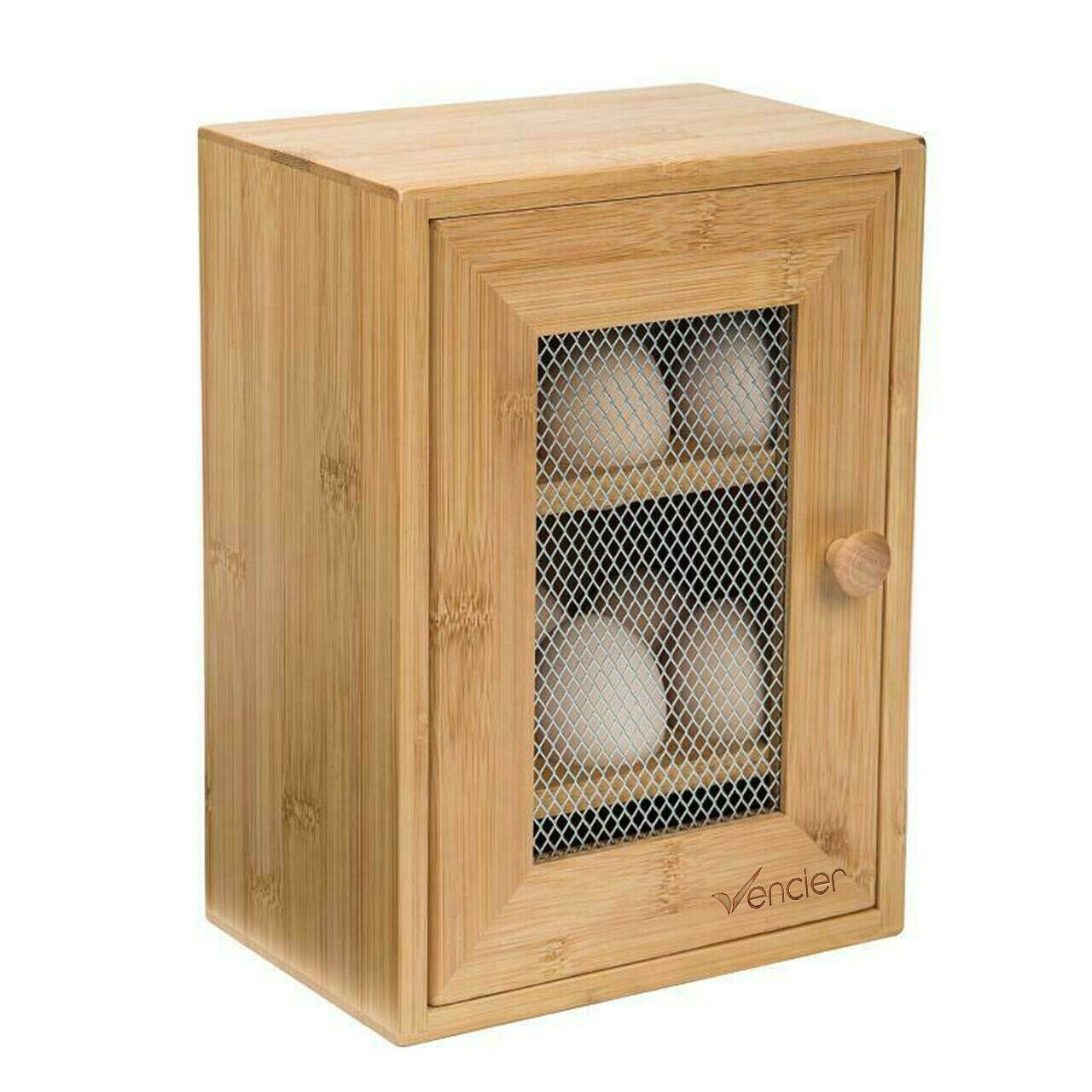 Bamboo Wood Egg Holder Storage Rack 2/Tier 12 Egg Cabinet Kitchen Cupboard Stand