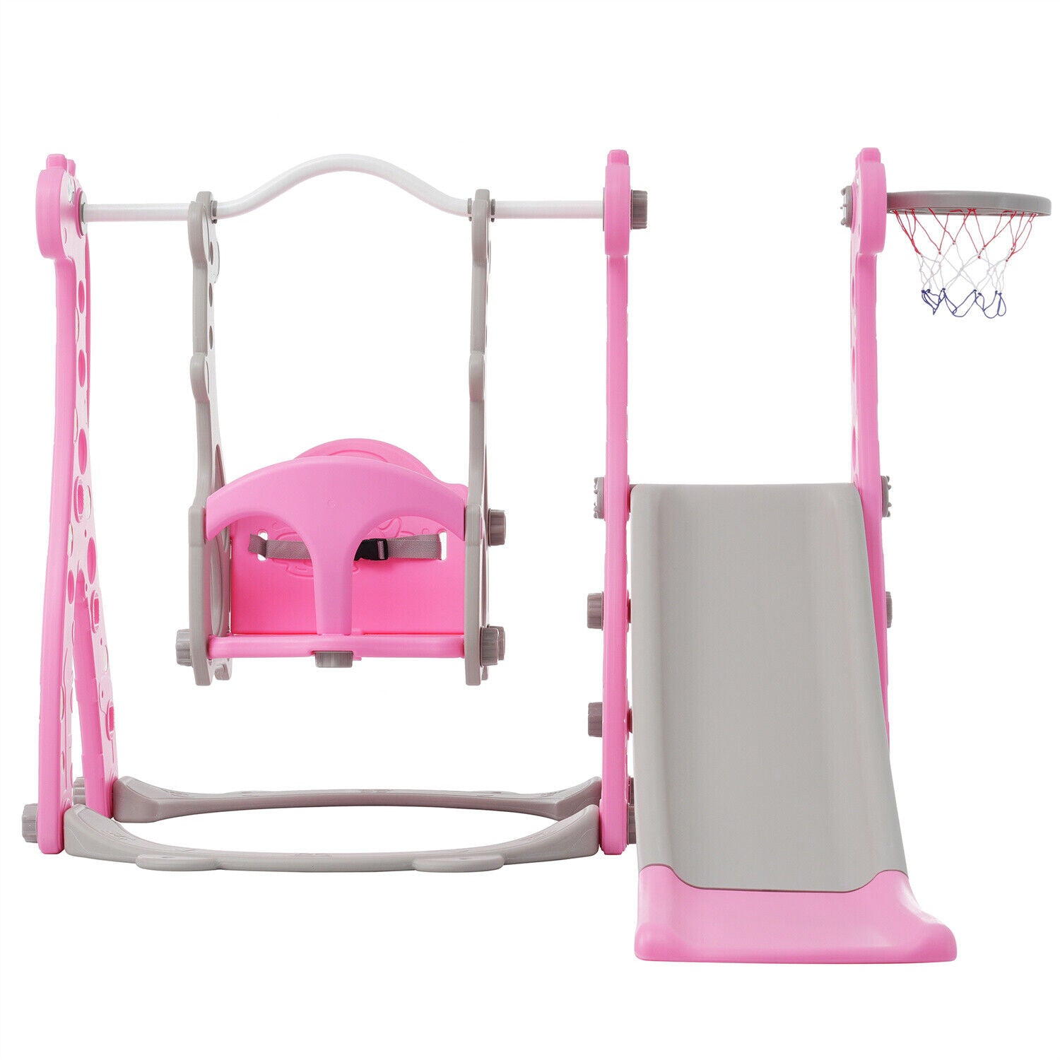 4 in1 Kids Baby Toddler Swing Slide & Climber Set In/Outdoor Boys Girls Toy HT