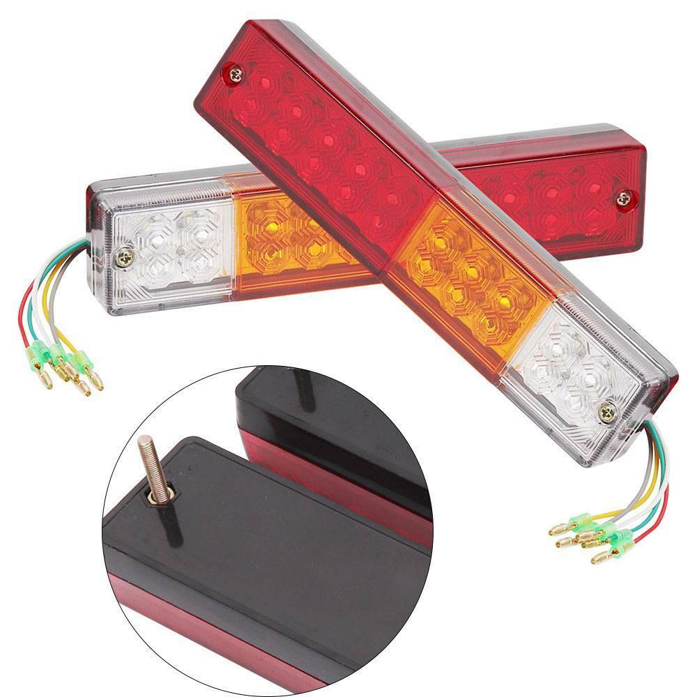 2x12V LED Rear Tail Stop Reverse Lamp Indicator Light Trailer Caravan Van Truck