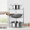 3/5 Tier Kitchen Pan Stand Saucepan Pot Rack Chrome Storage Organiser Shelf Unit