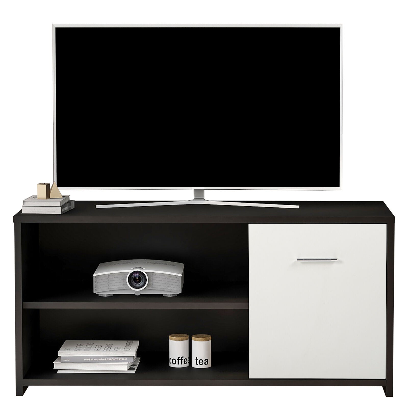 TV Cabinet Unit Sideboard 2 Shelves Entertainment Stand Living Room Furniture