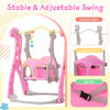 4 in1 Kids Baby Toddler Swing Slide & Climber Set In/Outdoor Boys Girls Toy HT