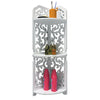 Free Standing Corner Shelf Unit 3 Tier White Storage Rack Bathroom Organizer UK
