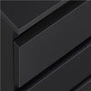 3 Drawer End Table Black Bedside Drawer Wood Nightstand Side Table for Bedroom