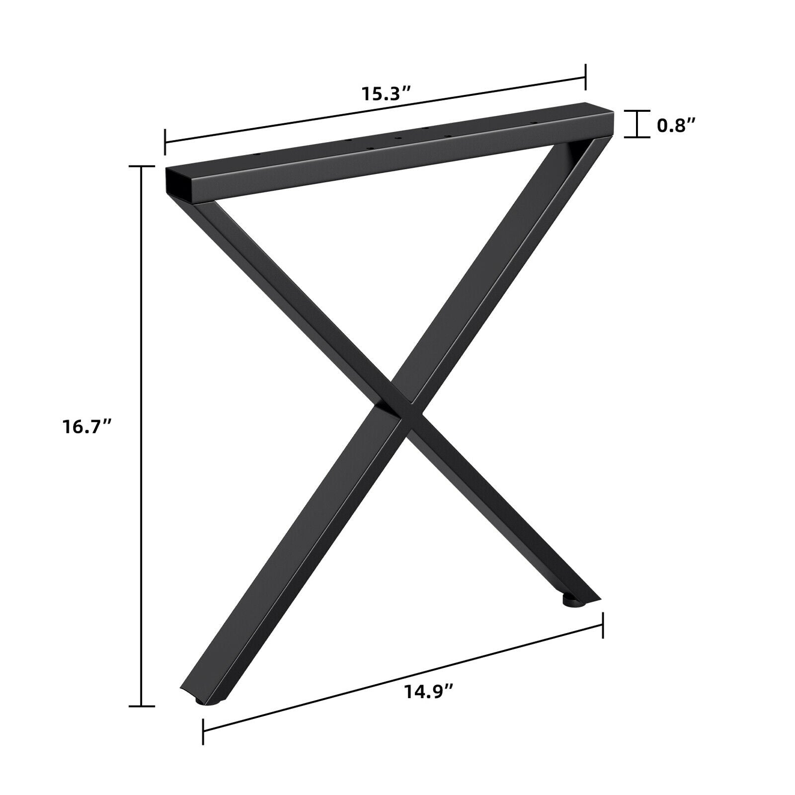 2x Industrial Table Legs Metal for Dining Table/Desk/Chair/Coffee Table/Bench