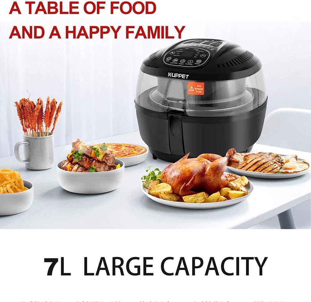 Digital Air Fryer 7L Multi Function Electric Hot Air Fryer 1400w Quildinc