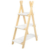 3 Tier Ladder Shelf Storage Shelving Unit Bookcase Rack Plant Display Stand Wood