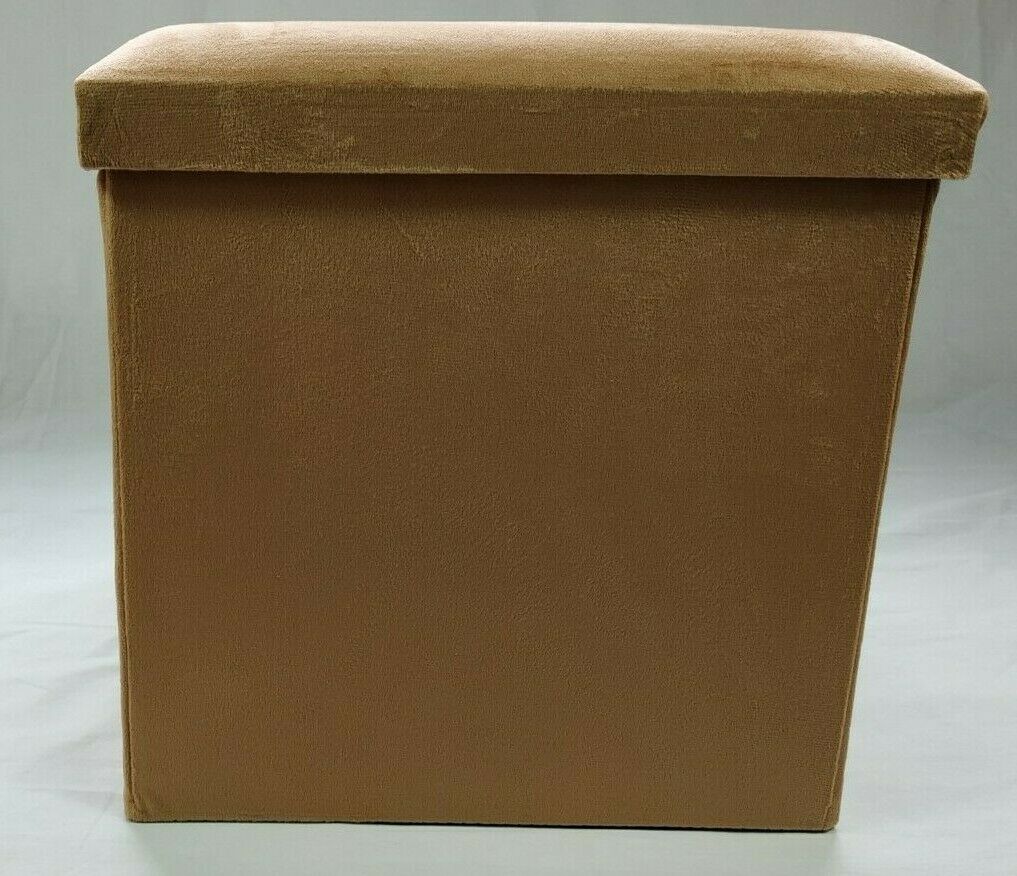 Soft Velvet Diamante Ottoman Folding Storage Box Footstool Seat new colour