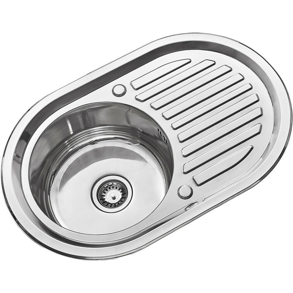 Stainless Steel Kitchen Sink Commercial Catering Single Double Bowl Drainer Kit