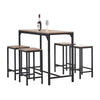 Bar Table and 4 Stools Set Breakfast Table 90cm Height Living Room Kitchen Bar