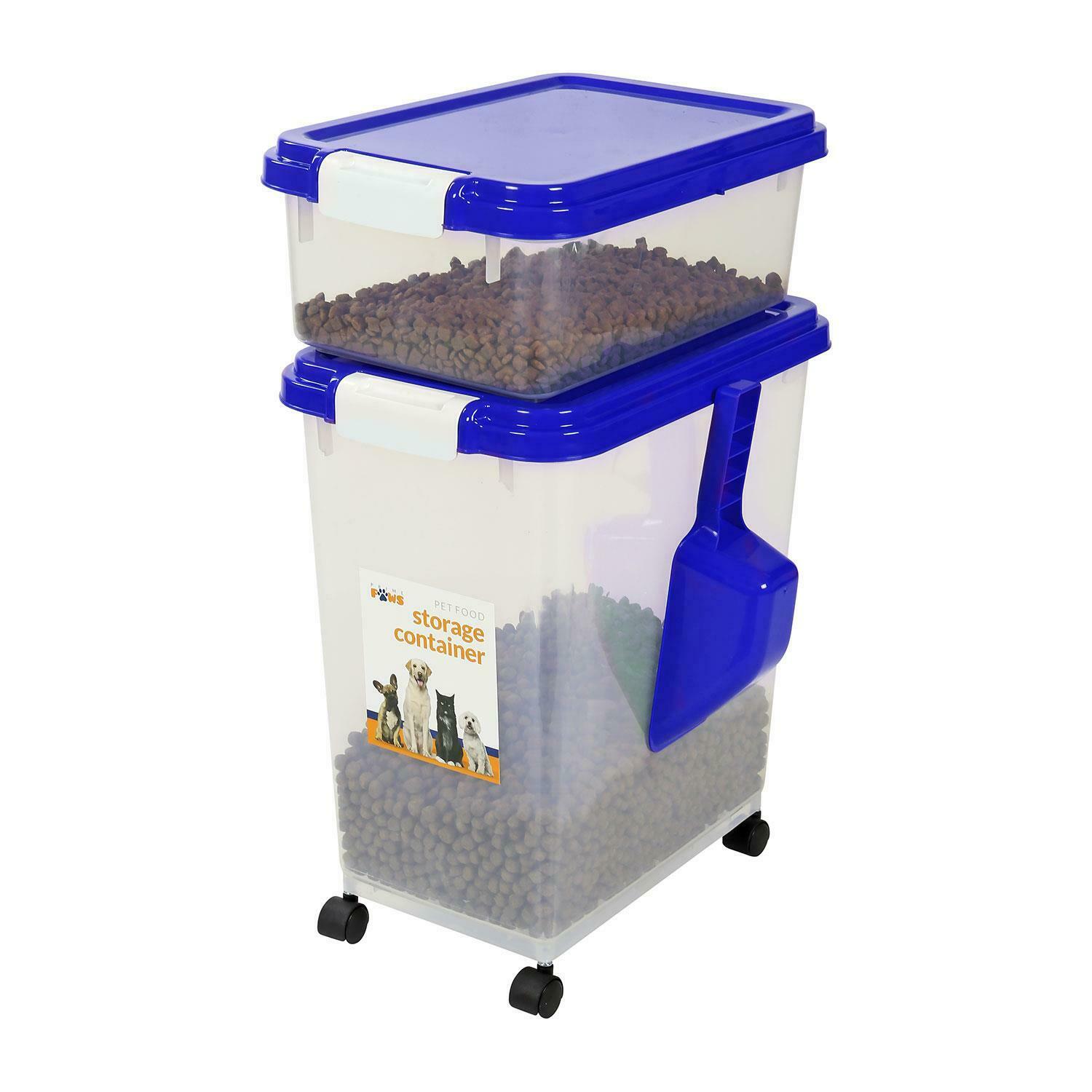 3 Piece Airtight Large Pet Dog Cat Animal Plastic Food Storage Containers Feed