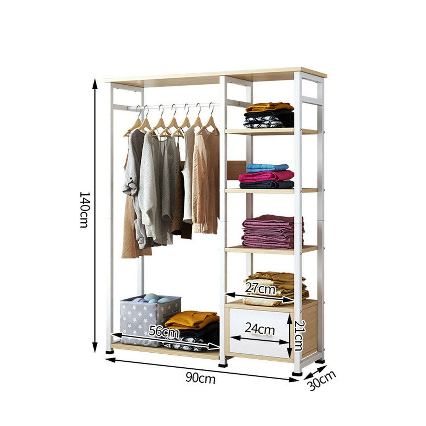 Clothes Rail Rack Garment Heavy Duty Hanging Display Stand Shoe Storage Shelves