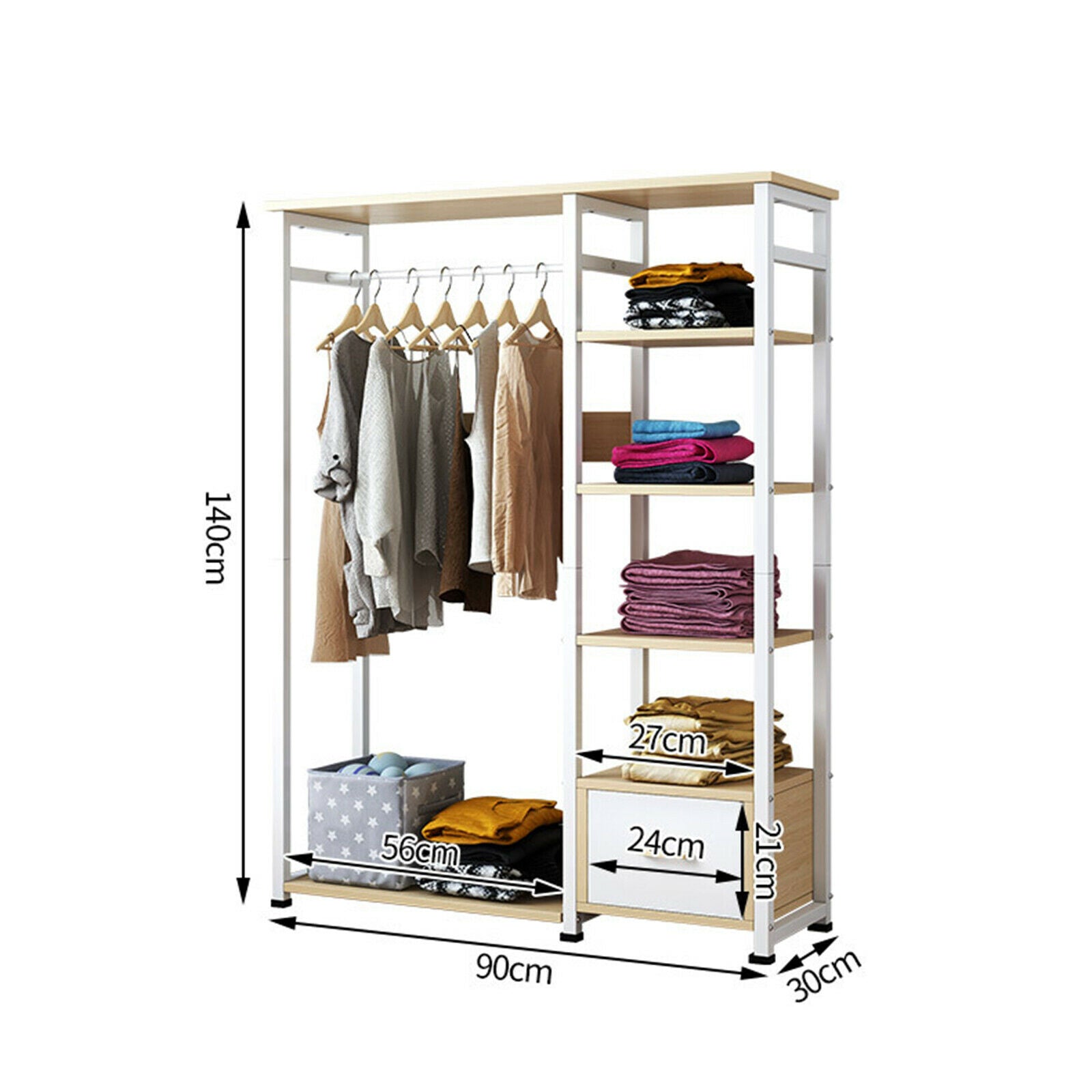 Clothes Rail Rack Garment Heavy Duty Hanging Display Stand Shoe Storage Shelves