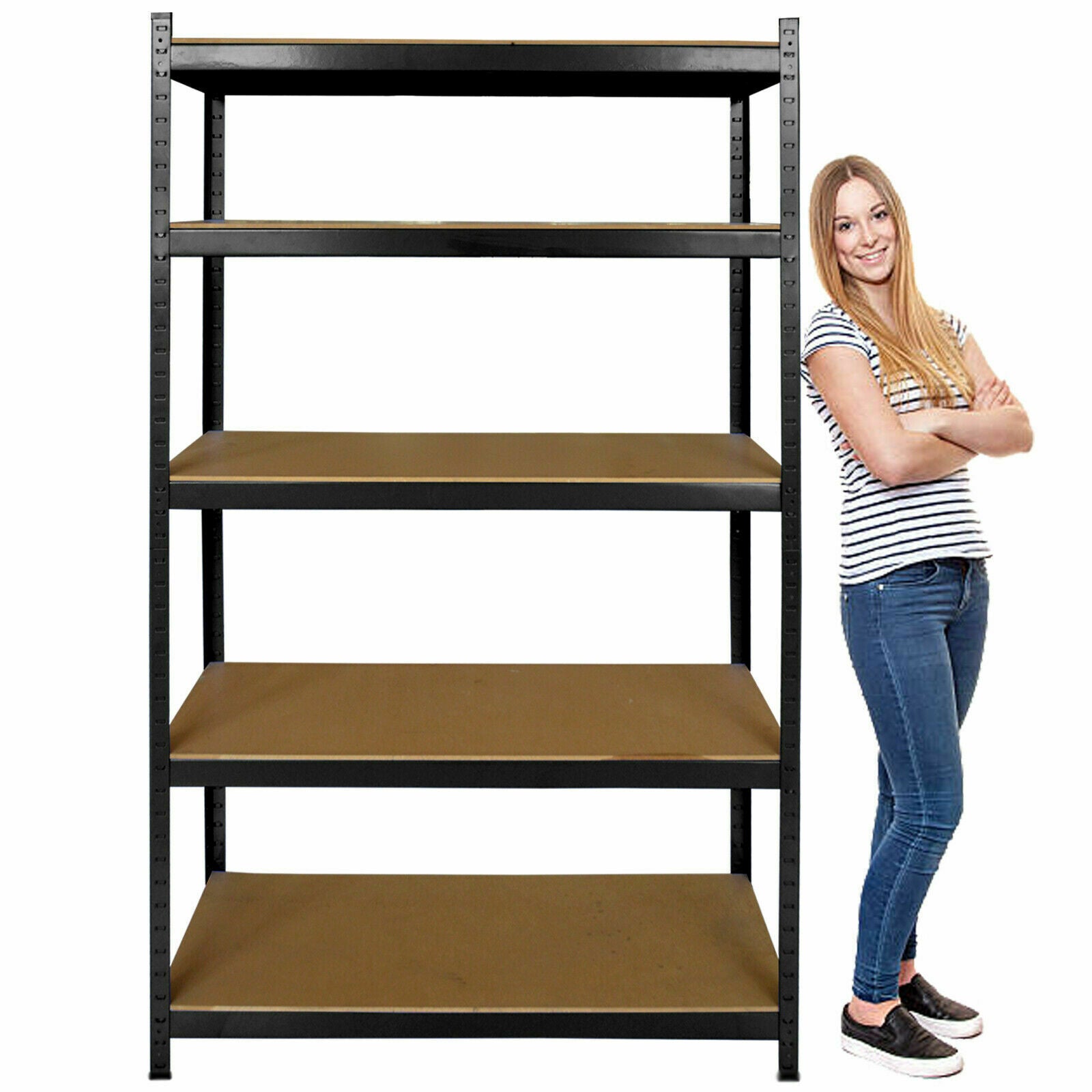 Garage Shed 5 Tier Racking Storage Shelving Units Boltless Heavy Duty Shelves UK