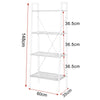 4-Tier Storage Rack Bookcase Display Plants Stand Shelf Metal Frame Ladder Shelf