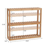 3 Tier Bamboo Bathroom Kitchen Wall Mounted Shelf Storage Rack adjustable Unit