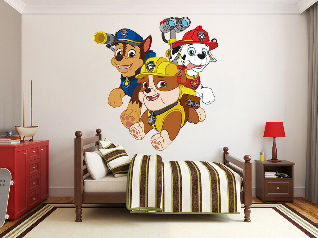 Paw Patrol Pups Superhero LARGE VINYL WALL STICKER DECALS CHILDREN room 149
