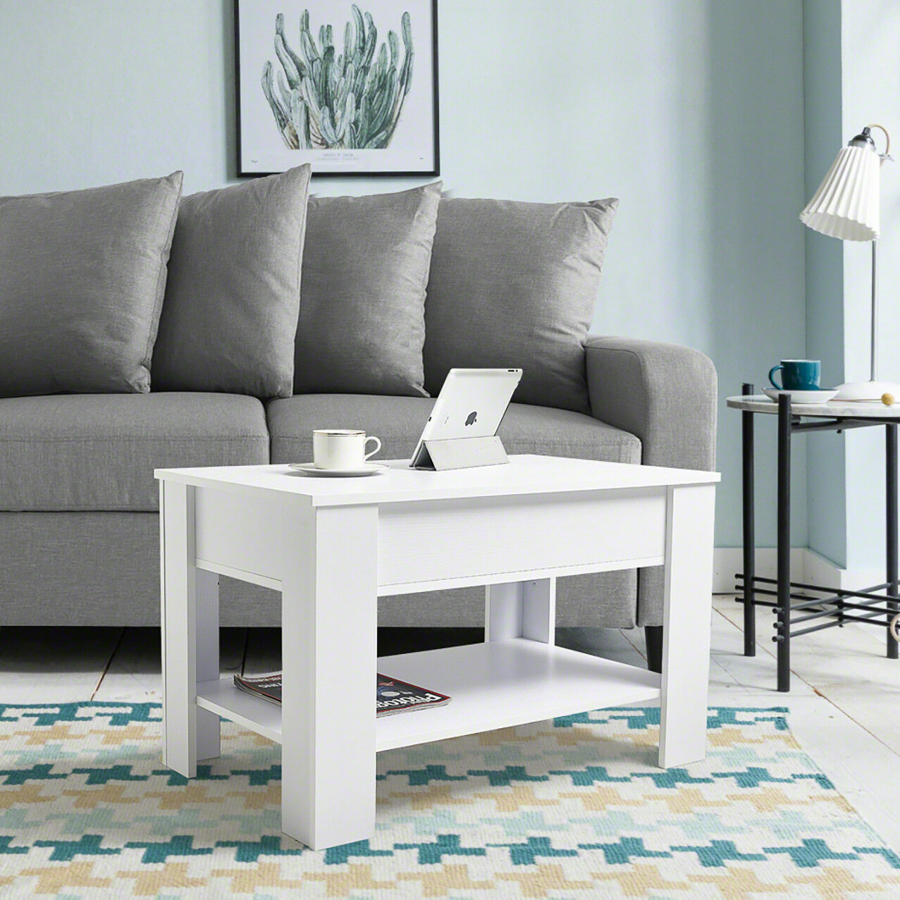Lift Up Coffee Table with Storage