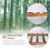 Heavy Duty Wood Plant Stand Flower Display Shelf Outdoor Rack w/ Supporting Rod