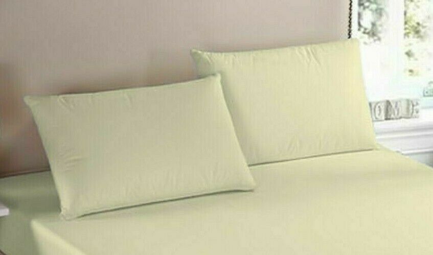2X PILLOW CASE LUXURY CASES POLY COTTON HOUSEWIFE PAIR PACK BEDROOM PILLOW COVER