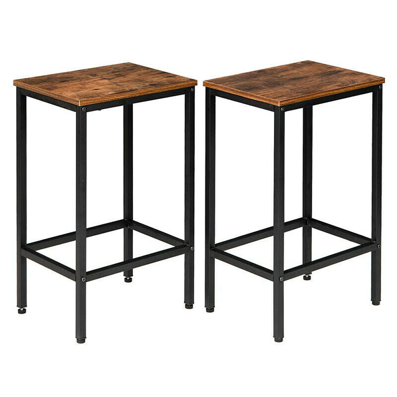 Home Breakfast Bar Table, 2 Bar Stools, Industrial Dining Table Set For Kitchen