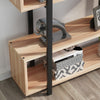 6 Tier Bookshelf Industrial Bookcase Freestanding Home Display Decorative Shelf