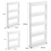3 4 5 Tier Portable Storage Rack Side Shelf Rolling Trolley Rack Stand w/ Wheels