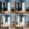 High Gloss 2 Door Wardrobe Mirrored Bedroom Furniture 3 pcs Set Large Storage