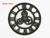 60CM LARGE ROMAN NUMERALS SKELETON WALL CLOCK BIG GIANT OPEN FACE ROUND DECOR YY