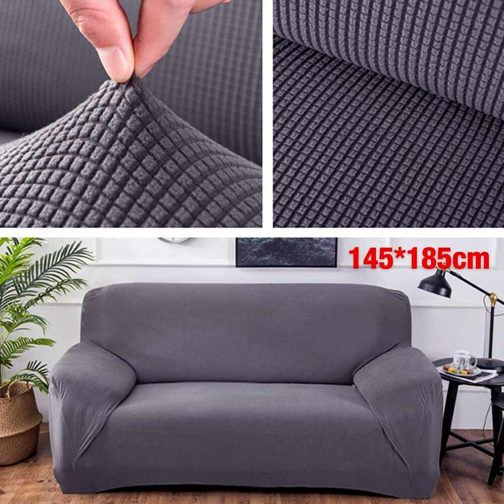 1-3 Seater Sofa Settee Covers Couch Slipcovers Stretch Elastic Fabric GreyUK
