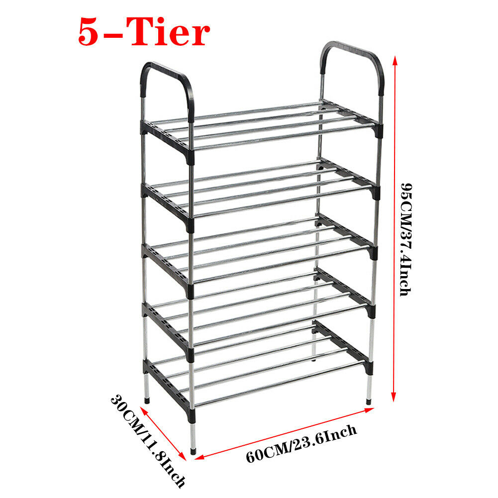 3/4/5/6 Tiers Door Side Shoes Cabinet Rack Storage Shelf Organizer Stand Holders
