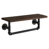 Rustic Industrial Pipe Wooden Metal Wall Floating Shelf Storage Shelving Unit UK