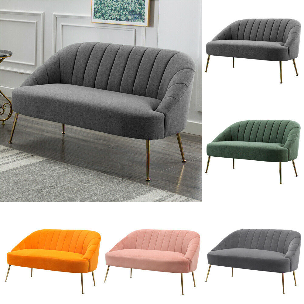 Modern Seater Sofa Armchair Loveseat Scalloped Accent Couch