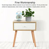 Bedside Wooden Side Table Nightstand with 1 Drawers Cabinet Bedroom Furniture