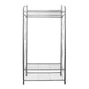 3 Tiers Clothes Rail Rack Garment Dress Hanging Display Stand Shoe Rack Storage (Black)