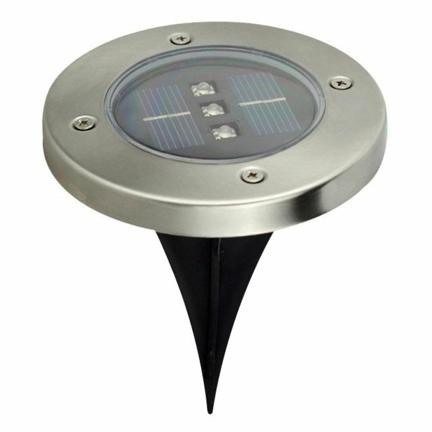 3 LED Solar Powered Ground Lights Outdoor Garden Lawn Floor Patio Decking Lamp