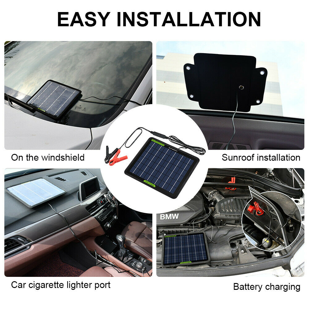 5 Watt 10W Solar Panel 12 Volt Trickle Battery Charger for Car Van Caravan Boat