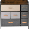 Bedside Cabinet Storage Unit Chest Of 7 Drawers Steel Frame Non-woven fabric