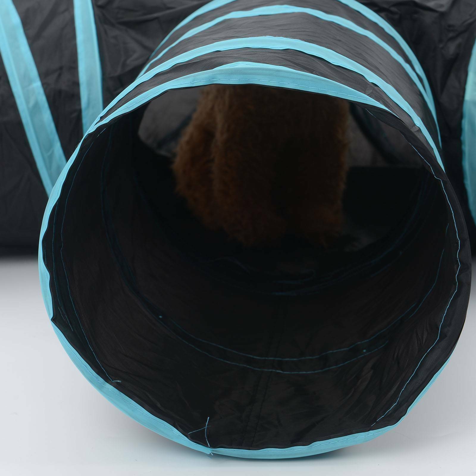 Foldable Cat Tunnel 4 Way Pop up Pet Kitten Training Toy Rabbit Play Tube UK