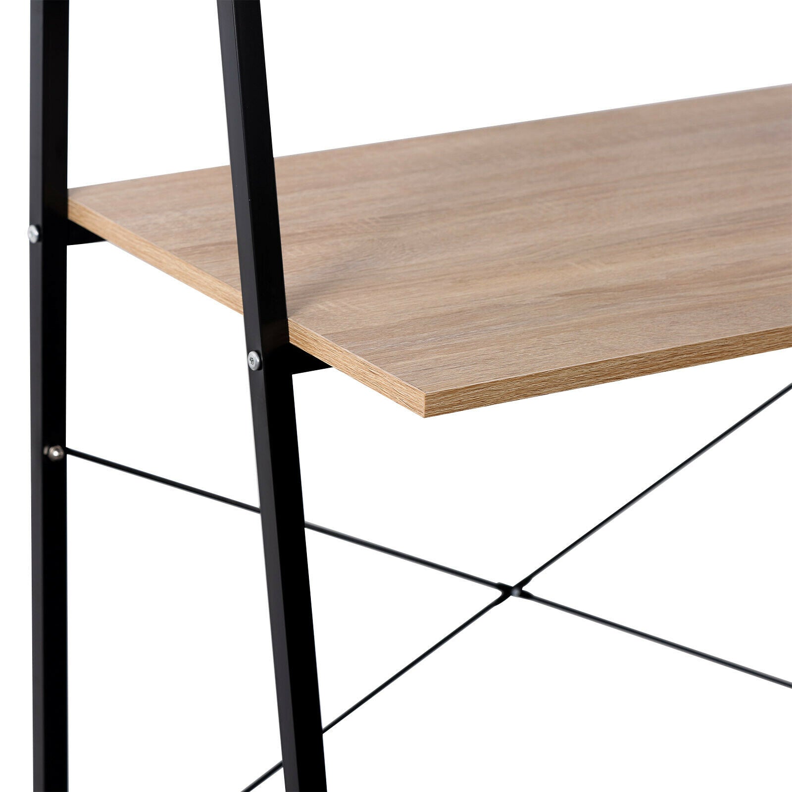 3 Tier PC Computer Desk Writing Study Table Office Workstation Wooden+Metal