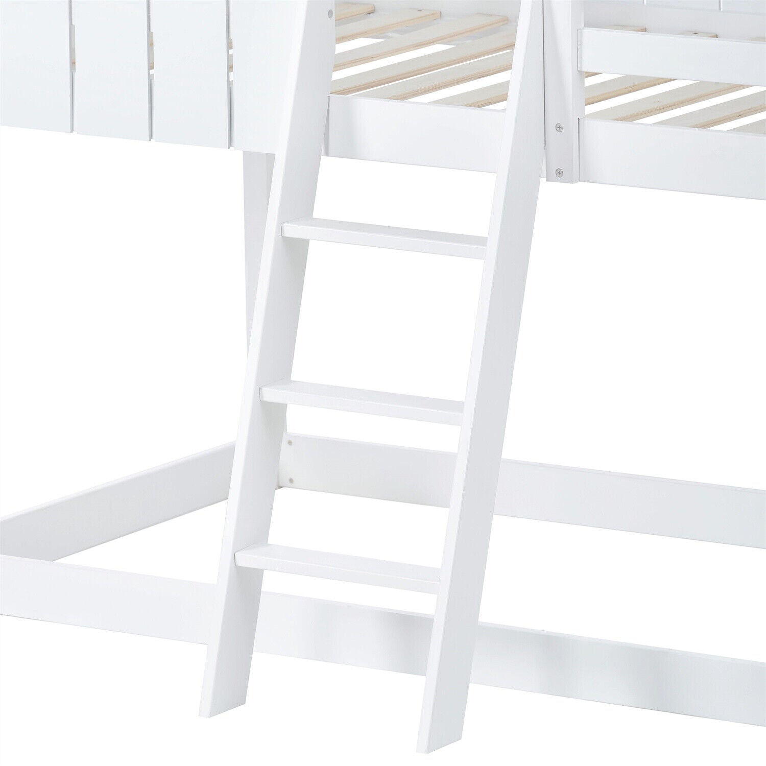 Wooden Bunk Beds 3FT Treehouse Loft Bed Kids Mid-Sleeper Cabin Bed 90x190 White