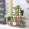 Pinewood Solid Plant Stand Shelf MULTI TIER Flower Pots Storage Display Wheeled